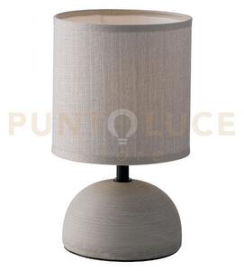 Lumetto furore grigio 1 luce attacco e14 14x24cm in ceramica e para
