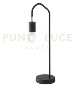 Lampada da tavolo habitat nero 1 luce attacco e27 17x48cm