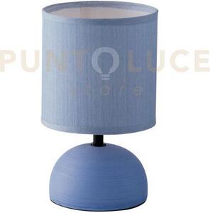 Lumetto furore azzurro 1 luce attacco e14 14x24cm in ceramica e par