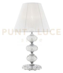 Lume incanto cromo 1 luce attacco e27 40x68cm in vetro cristallo