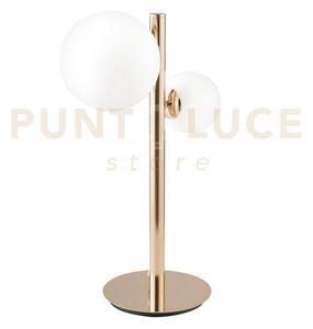 Lume hera oro 2 luci attacco g9 31x47cm in metallo e vetro soffiat