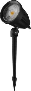 Lampada da esterno a LED per giardino con picchetto da terra Flori Ligero, nera, IP65, 6 W, 600 lm, luce diurna 6000 K, bianco freddo, 40°