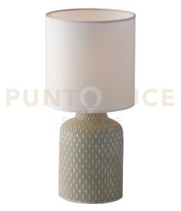 Lumetto ravello grigio e bianco 1 luce attacco e14 15x32cm in ceram