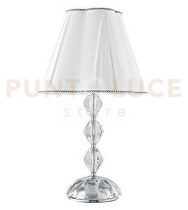 Lume riflesso cromo 1 luce attacco e27 40x65cm decorato in cristallo