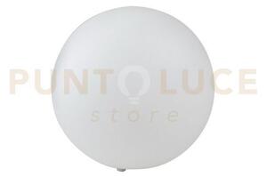 Lume da giardino geco sfera bianco 1 luce attacco e27 ip65 30x30cm
