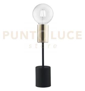 Lume axon nero e oro 1 luce attacco e27 7,5x7,5x30cm