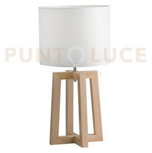 Lume berry legno naturale 1 luce attacco e14 25x47cm con paralume i