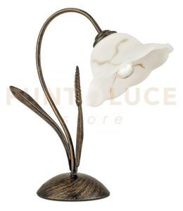 Lume byron ruggine 1 luce attacco e27 38x43cm in metallo decorato a