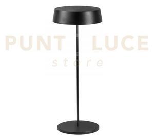 Lampada da tavolo ricaricabile led cocktail nera 2,2w 192lm 3000k d