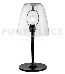 Lume ares trasparente 1 luce attacco e27 28x56cm in vetro soffiato