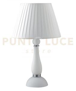 Lume alfiere bianco e cromo 1 luce attacco e14 32x54cm