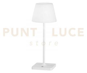 Lampada da tavolo ricaricabile led jammin bianca 2,2w 60lm 3000k di