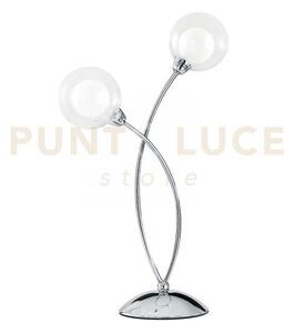 Lume blog cromo 2 luci attacco g9 28x48cm diffusore sferico doppio 