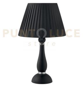 Lume alfiere nero e cromo 1 luce attacco e14 32x54cm