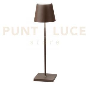 Lampada da tavolo ricaricabile led drink bronzo 2,2w 190lm 3000k di