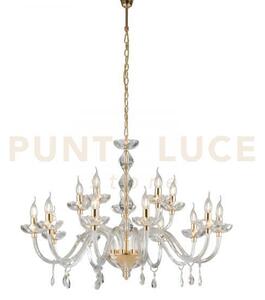Lampadario riflesso cromo 15 luci attacco e14 94x140cm decorato in 
