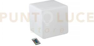 Lampada led ricaricabile geco cubo bianco 4w 240lm rgbw dimmerabile