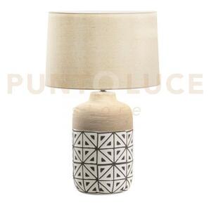 Lume vietri in ceramica 1 luce attacco e27 30x49cm con paralume in 