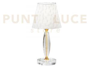 Lumetto epoque oro 1 luce attacco e27 20x43cm vetro trasparente