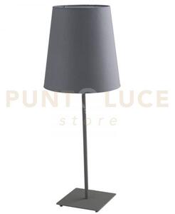 Lume elvis grigio 1 luce attacco e27 24x63,5cm in metallo e paralum