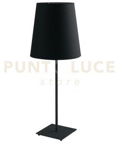 Lume elvis nero 1 luce attacco e27 24x63,5cm in metallo e paralume 