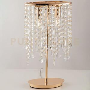 Lumetto breeze oro e cristalli k9 2 luci attacco e14 25,5x25,5x44,5cm