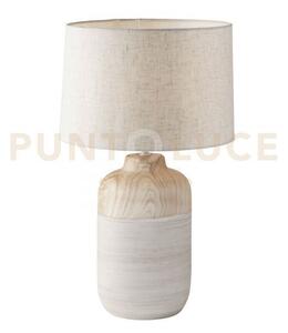 Lume woody avorio 1 luce attacco e27 30x49cm in ceramica decorata p