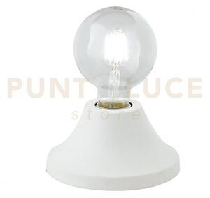 Lumetto vesevus bianco 1 luce attacco e27 15x15x8cm in metallo