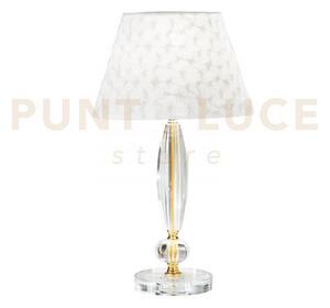 Lume epoque oro 1 luce attacco e27 30x56cm vetro trasparente
