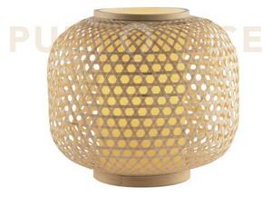 Lume zen legno 1 luce attacco e27 36x36x31cm in bambu' e diffusore 