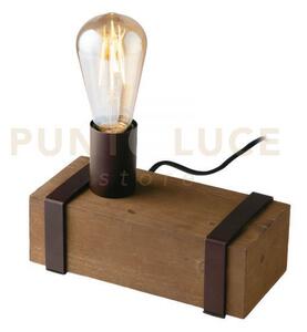 Lume texas legno antichizzato e metallo marrone 1 luce attacco e27