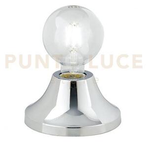 Lumetto vesevus cromo 1 luce attacco e27 15x15x8cm in metallo