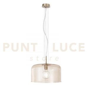 Lampadario a sospensione gibus ambra 1 luce attacco e27 40x40x150cm