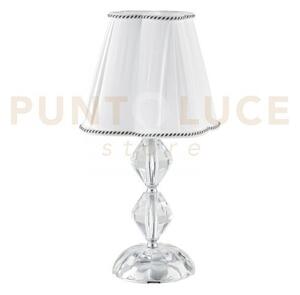 Lumetto riflesso cromo 1 luce attacco e14 25x47cm decorato in crist