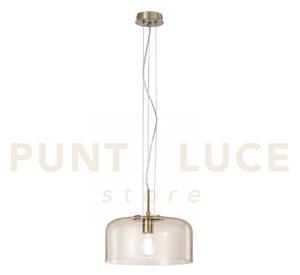 Lampadario a sospensione gibus ambra 1 luce attacco e27 30x30x150cm