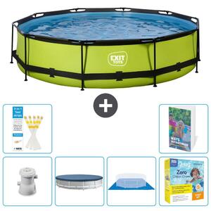 Piscina gonfiabile rettangolare - 360x76 cm - Set da 5 pezzi - Modello S198