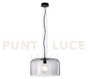 Lampadario a sospensione gibus fume' 1 luce attacco e27 35x35x150cm