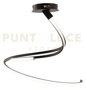 Lampadario a soffitto led kinetic nera 40w 5440lm cct 3000k 4000k 6