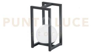 Lampada ricaricabile led climax nera 2w 140lm 4000k ip54 16x16x30,4cm