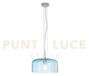 Lampadario a sospensione gibus turchese 1 luce attacco e27 30x30x15