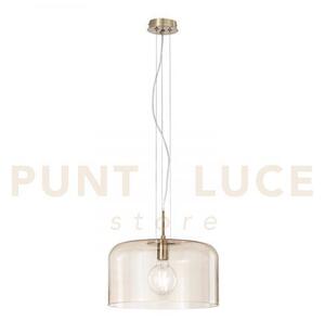 Lampadario a sospensione gibus ambra 1 luce attacco e27 35x35x150cm