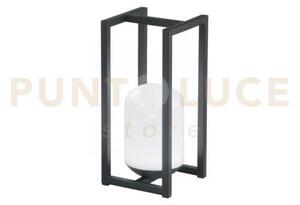 Lampada ricaricabile led climax nera 2w 140lm 4000k ip54 16x16x35,4cm