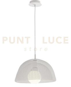 Lampadario a sospensione harem bianca 1 luce attacco e27 37x37x150cm
