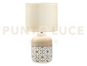 Lumetto vietri in ceramica 1 luce attacco e27 22x41cm con paralume 