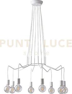 Lampadario a sospensione habitat bianca 8 luci attacco e27 85x120cm