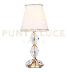 Lumetto riflesso oro 1 luce attacco e14 25x47cm decorato in cristallo
