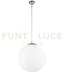 Lampadario a sospensione sfera city bianca 1 luce attacco e27 45x45