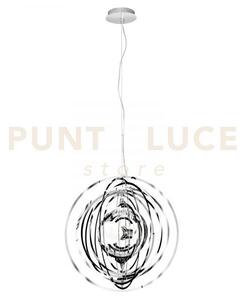 Lampadario a sospensione club cromo 1 luce attacco e27 50x50x120cm 