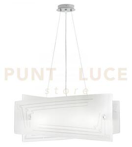 Lampadario a sospensione concept bianca 4 luci attacco e27 60x20x13