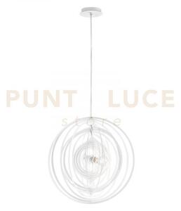 Lampadario a sospensione club bianca 1 luce attacco e27 50x50x120cm